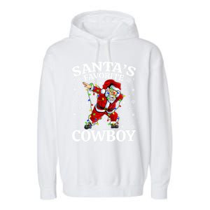 Xmas Lighting SantaS Favorites Cow Christmas Gift Garment-Dyed Fleece Hoodie