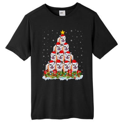 Xmas Lights Santa American Bulldog Christmas Tree Great Gift Tall Fusion ChromaSoft Performance T-Shirt