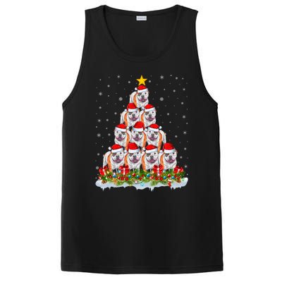 Xmas Lights Santa American Bulldog Christmas Tree Great Gift PosiCharge Competitor Tank