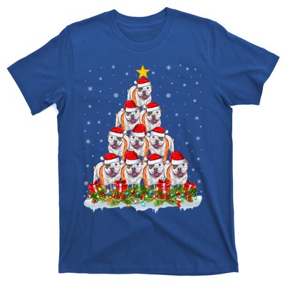 Xmas Lights Santa American Bulldog Christmas Tree Great Gift T-Shirt