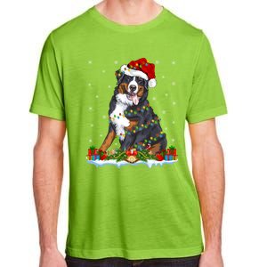 Xmas Lighting Santa Bernese Mountain Dog Christmas Gift Adult ChromaSoft Performance T-Shirt