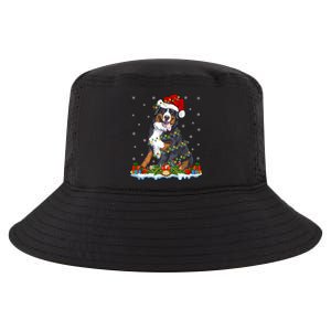 Xmas Lighting Santa Bernese Mountain Dog Christmas Gift Cool Comfort Performance Bucket Hat