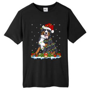 Xmas Lighting Santa Bernese Mountain Dog Christmas Gift Tall Fusion ChromaSoft Performance T-Shirt