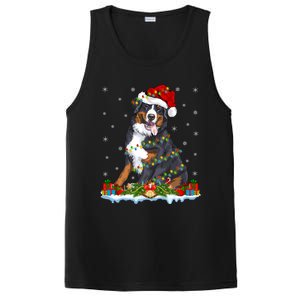 Xmas Lighting Santa Bernese Mountain Dog Christmas Gift PosiCharge Competitor Tank