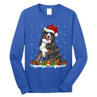 Xmas Lighting Santa Bernese Mountain Dog Christmas Gift Long Sleeve Shirt