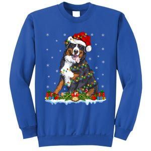 Xmas Lighting Santa Bernese Mountain Dog Christmas Gift Sweatshirt