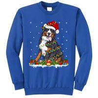 Xmas Lighting Santa Bernese Mountain Dog Christmas Gift Tall Sweatshirt