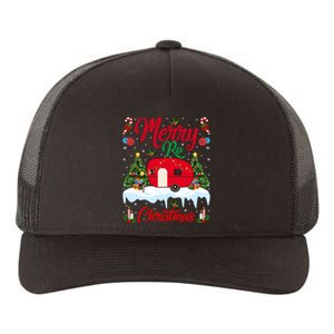 Xmas Lighting Santa Camping Merry RV Christmas Gift Yupoong Adult 5-Panel Trucker Hat