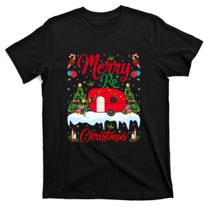 Xmas Lighting Santa Camping Merry RV Christmas Gift T-Shirt