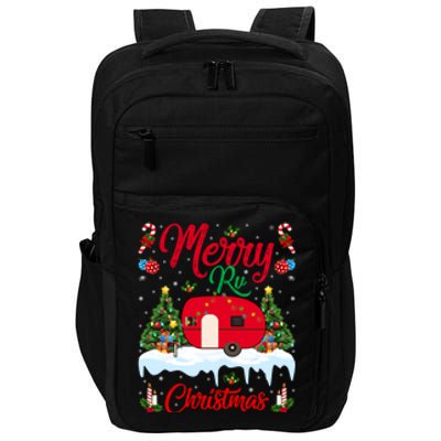 Xmas Lighting Santa Camping Merry RV Christmas Gift Impact Tech Backpack