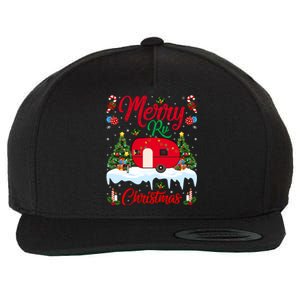 Xmas Lighting Santa Camping Merry RV Christmas Gift Wool Snapback Cap