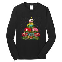 Xmas Lighting Santa Camping RV Christmas Tree Gift Long Sleeve Shirt