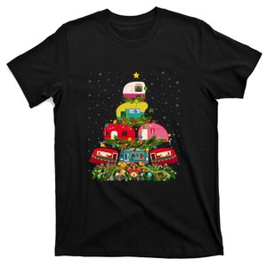 Xmas Lighting Santa Camping RV Christmas Tree Gift T-Shirt