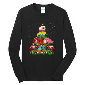 Xmas Lighting Santa Camping RV Christmas Tree Gift Tall Long Sleeve T-Shirt