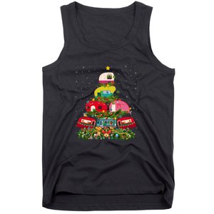 Xmas Lighting Santa Camping RV Christmas Tree Gift Tank Top