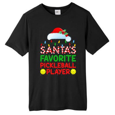 Xmas Lighting SantaS Favorite Pickleball Player Christmas Gift Tall Fusion ChromaSoft Performance T-Shirt