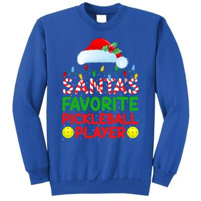 Xmas Lighting SantaS Favorite Pickleball Player Christmas Gift Sweatshirt