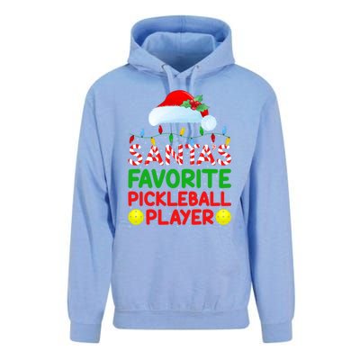 Xmas Lighting SantaS Favorite Pickleball Player Christmas Gift Unisex Surf Hoodie