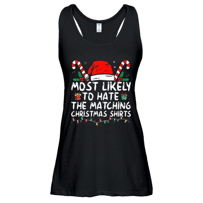 Xmas Likely To Hate Matching Christmas Funny Family Matching Ladies Essential Flowy Tank