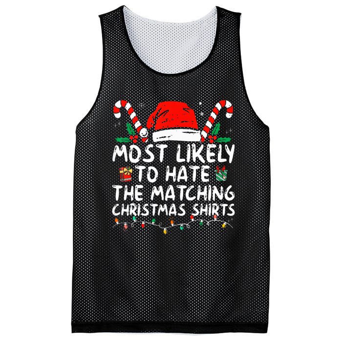 Xmas Likely To Hate Matching Christmas Funny Family Matching Mesh Reversible Basketball Jersey Tank