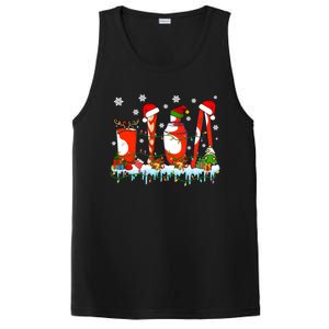 Xmas Lights Three Reindeer Santa Bartender Tools Lover Gift PosiCharge Competitor Tank