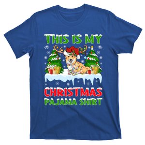 Xmas Lights This Is My Corgi Dog Christmas Pajama Gift T-Shirt