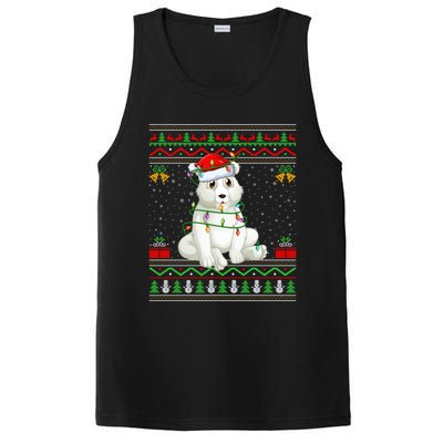 Xmas Lights Ugly Sweater Style Santa Polar Bear Christmas Meaningful Gift PosiCharge Competitor Tank