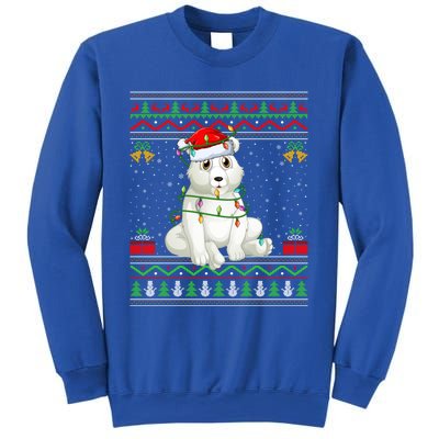 Xmas Lights Ugly Sweater Style Santa Polar Bear Christmas Meaningful Gift Sweatshirt