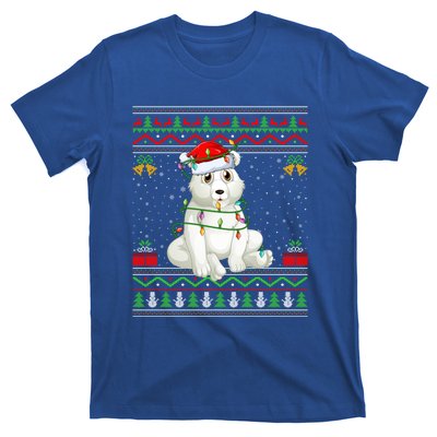 Xmas Lights Ugly Sweater Style Santa Polar Bear Christmas Meaningful Gift T-Shirt