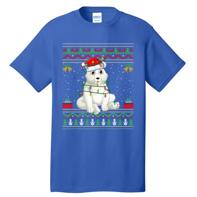 Xmas Lights Ugly Sweater Style Santa Polar Bear Christmas Meaningful Gift Tall T-Shirt