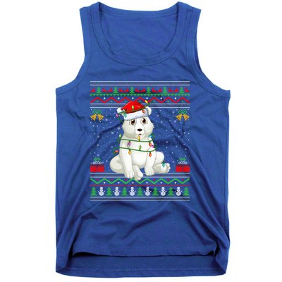 Xmas Lights Ugly Sweater Style Santa Polar Bear Christmas Meaningful Gift Tank Top