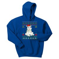 Xmas Lights Ugly Sweater Style Santa Polar Bear Christmas Meaningful Gift Kids Hoodie