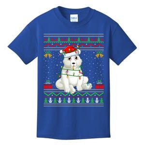 Xmas Lights Ugly Sweater Style Santa Polar Bear Christmas Meaningful Gift Kids T-Shirt