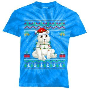 Xmas Lights Ugly Sweater Style Santa Polar Bear Christmas Meaningful Gift Kids Tie-Dye T-Shirt