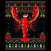 Xmas Lights Ugly Style Santa Lobster Fish Christmas Gift Mug
