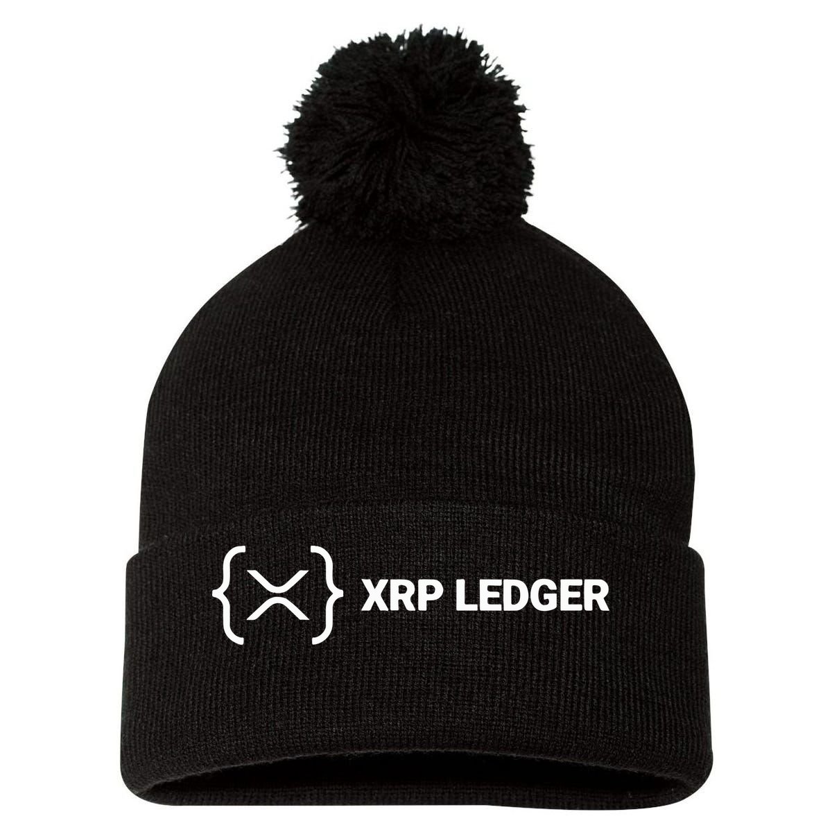 Xrp Ledger Pom Pom 12in Knit Beanie