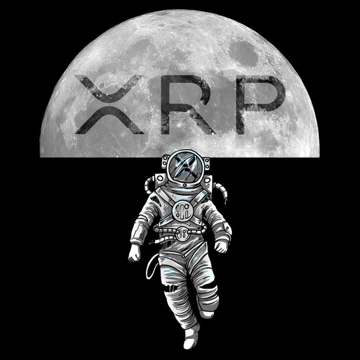 Xrp Moon Astronaut Ripple Cryptocurrency Graphic Cute Gift Cooling Performance Crew T-Shirt