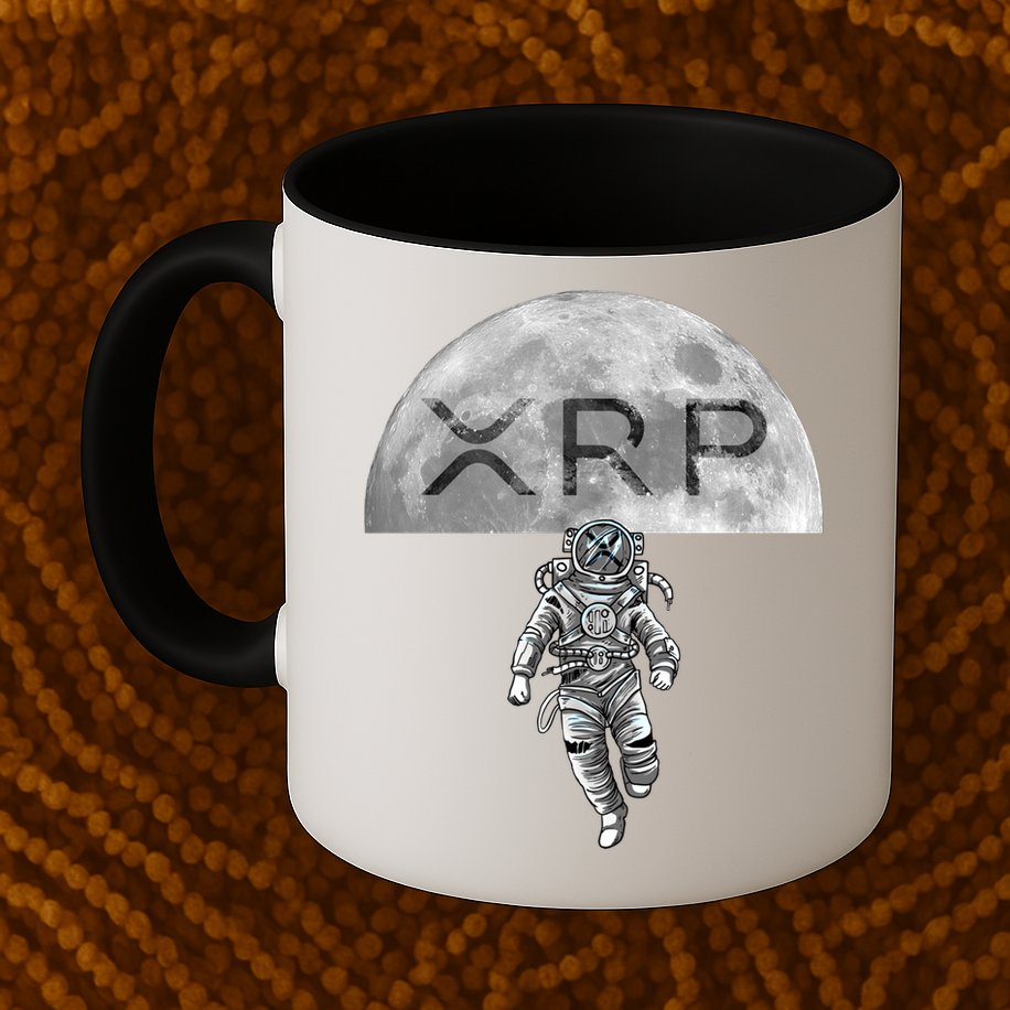Xrp Moon Astronaut Ripple Cryptocurrency Graphic Cute Gift Mug