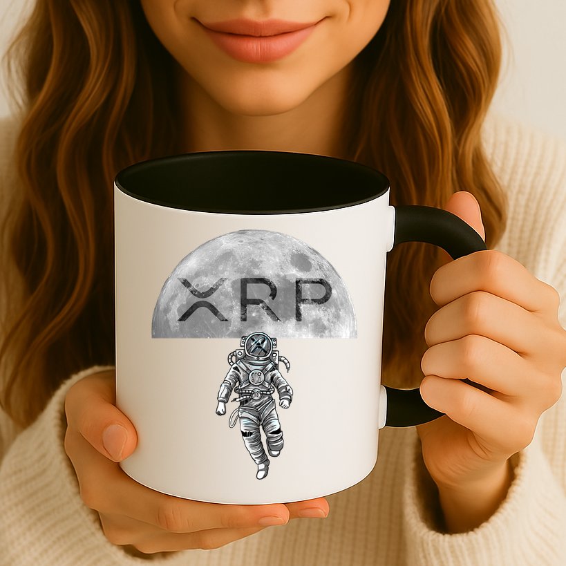 Xrp Moon Astronaut Ripple Cryptocurrency Graphic Cute Gift Mug