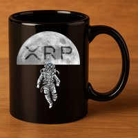 Xrp Moon Astronaut Ripple Cryptocurrency Graphic Cute Gift 11oz C Handle Ceramic Mug