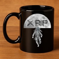 Xrp Moon Astronaut Ripple Cryptocurrency Graphic Cute Gift 11oz C Handle Ceramic Mug