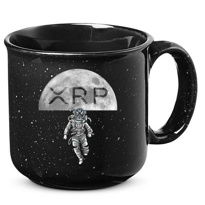 Xrp Moon Astronaut Ripple Cryptocurrency Graphic Cute Gift 15oz Campfire Ceramic Mug