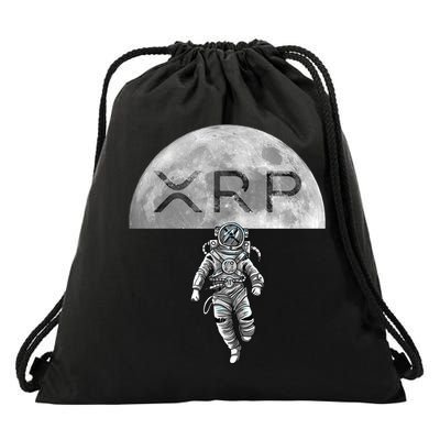 Xrp Moon Astronaut Ripple Cryptocurrency Graphic Cute Gift Drawstring Bag