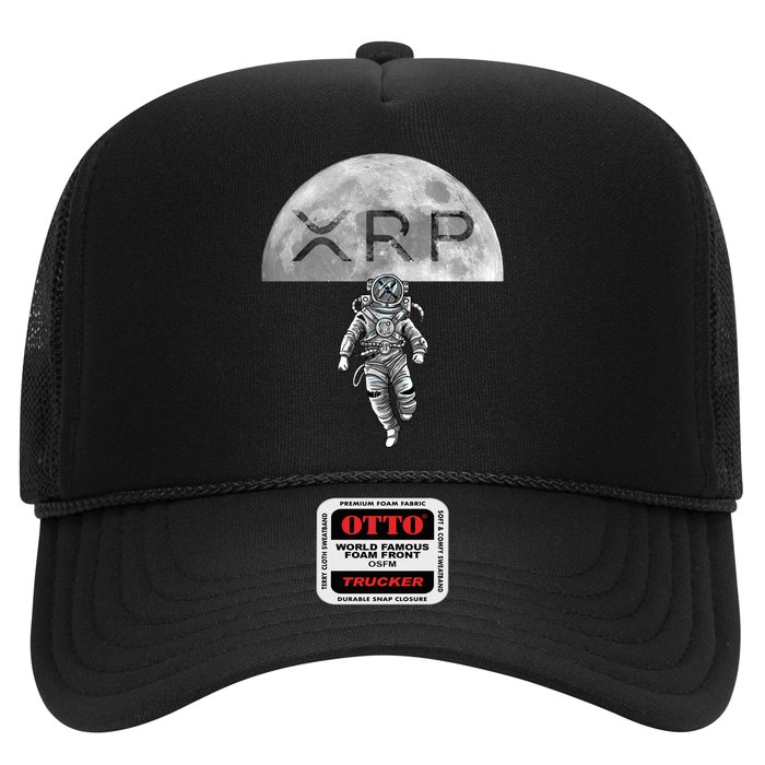 Xrp Moon Astronaut Ripple Cryptocurrency Graphic Cute Gift Trucker Hat