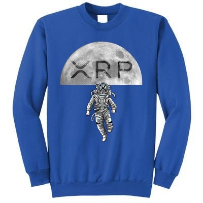 Xrp Moon Astronaut Ripple Cryptocurrency Graphic Cute Gift Sweatshirt