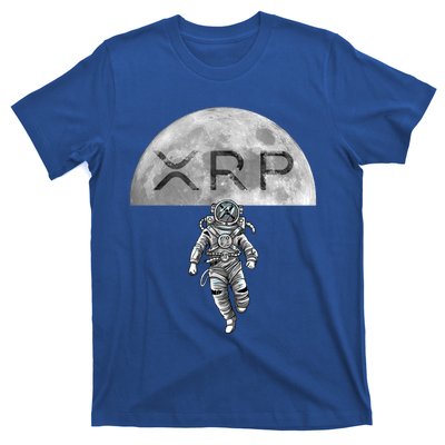 Xrp Moon Astronaut Ripple Cryptocurrency Graphic Cute Gift T-Shirt