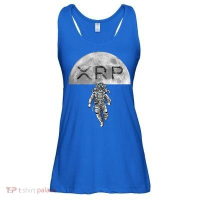 Xrp Moon Astronaut Ripple Cryptocurrency Graphic Cute Gift Ladies Essential Flowy Tank
