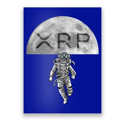 Xrp Moon Astronaut Ripple Cryptocurrency Graphic Cute Gift Poster