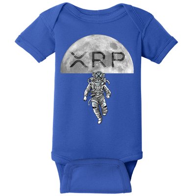 Xrp Moon Astronaut Ripple Cryptocurrency Graphic Cute Gift Baby Bodysuit