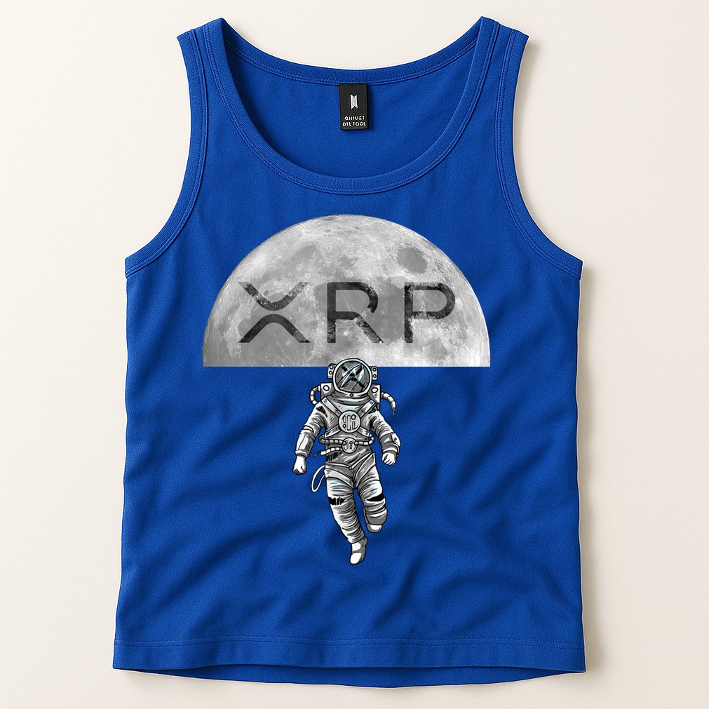 Xrp Moon Astronaut Ripple Cryptocurrency Graphic Cute Gift Tank Top